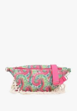 Fuksjowa Nerka z Dodatkową Kieszonką Wewnątrz Ozdobiona Frędzlami Humubia