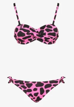 Fuksjowe Bikini 3-częściowe Biustonosz i Majtki Figi w Dwóch Wariantach Milanisse