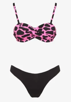 Fuksjowe Bikini 3-częściowe Biustonosz i Majtki Figi w Dwóch Wariantach Milanisse