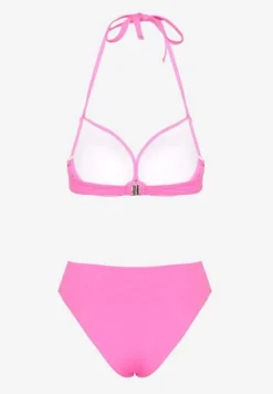 Fuksjowe Bikini Majtki Figi i Biustonosz Ozdobione Wiązaniem Saniorie