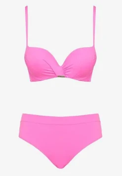 Fuksjowe Bikini Stanik Push-Up i Klasyczne Figi Pevbia