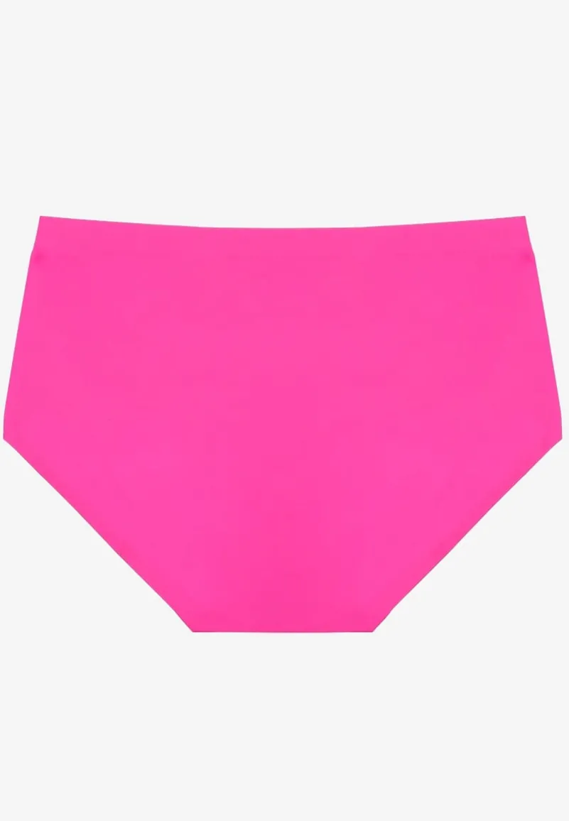 Fuksjowe Majtki Figi High Waist z Bezszwowym Wykończeniem Kolaniris