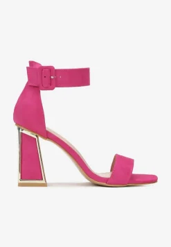Fuksjowe Sandały na Słupku Honnemmi
