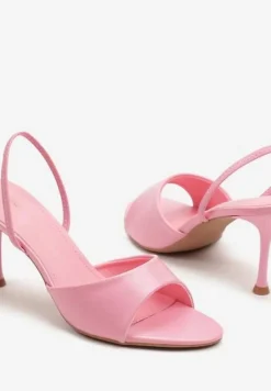 Fuksjowe Sandały Vices na Obcasie Typu Szpilka z Elastycznym Paskiem Evastaria