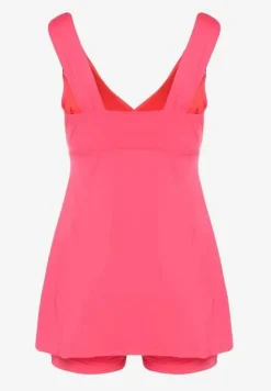 Fuksjowe Tankini Bandeau Dwuczęściowe z Długim Topem i Szortami Marivona