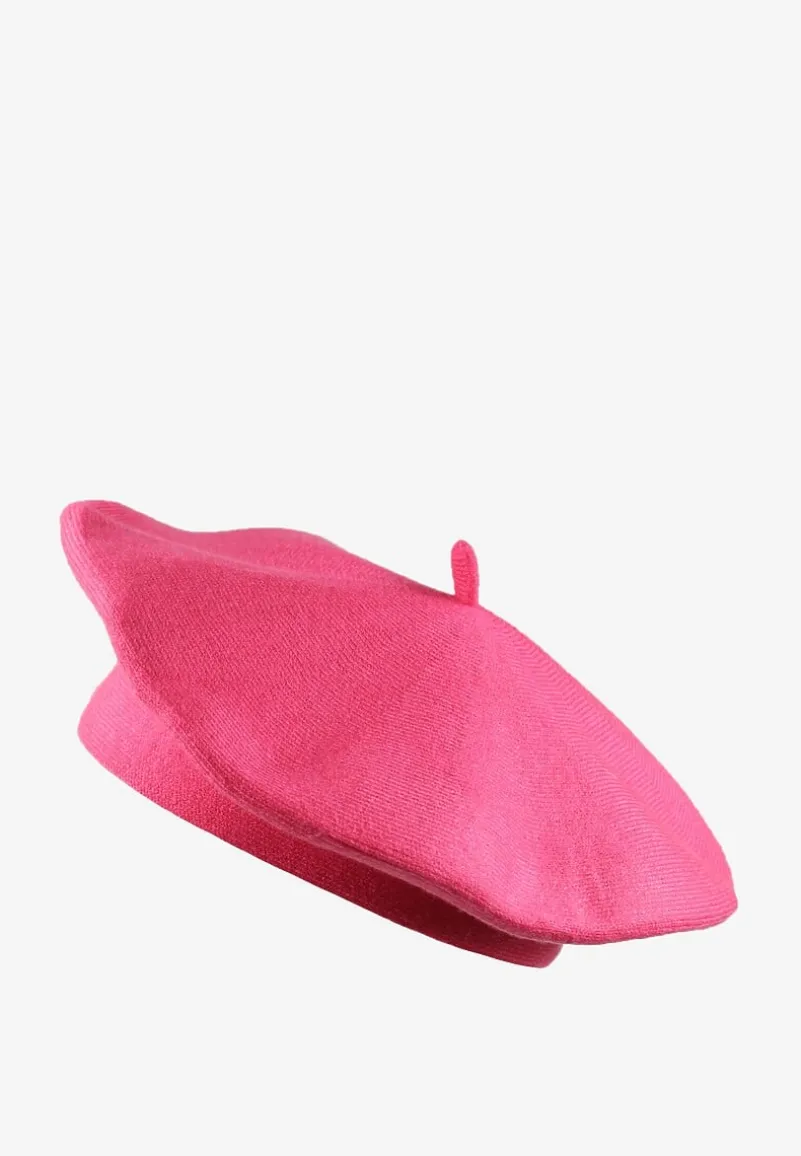 Fuksjowy Klasyczny Beret z Antenką z Bawełną i Kaszmirem Emidora