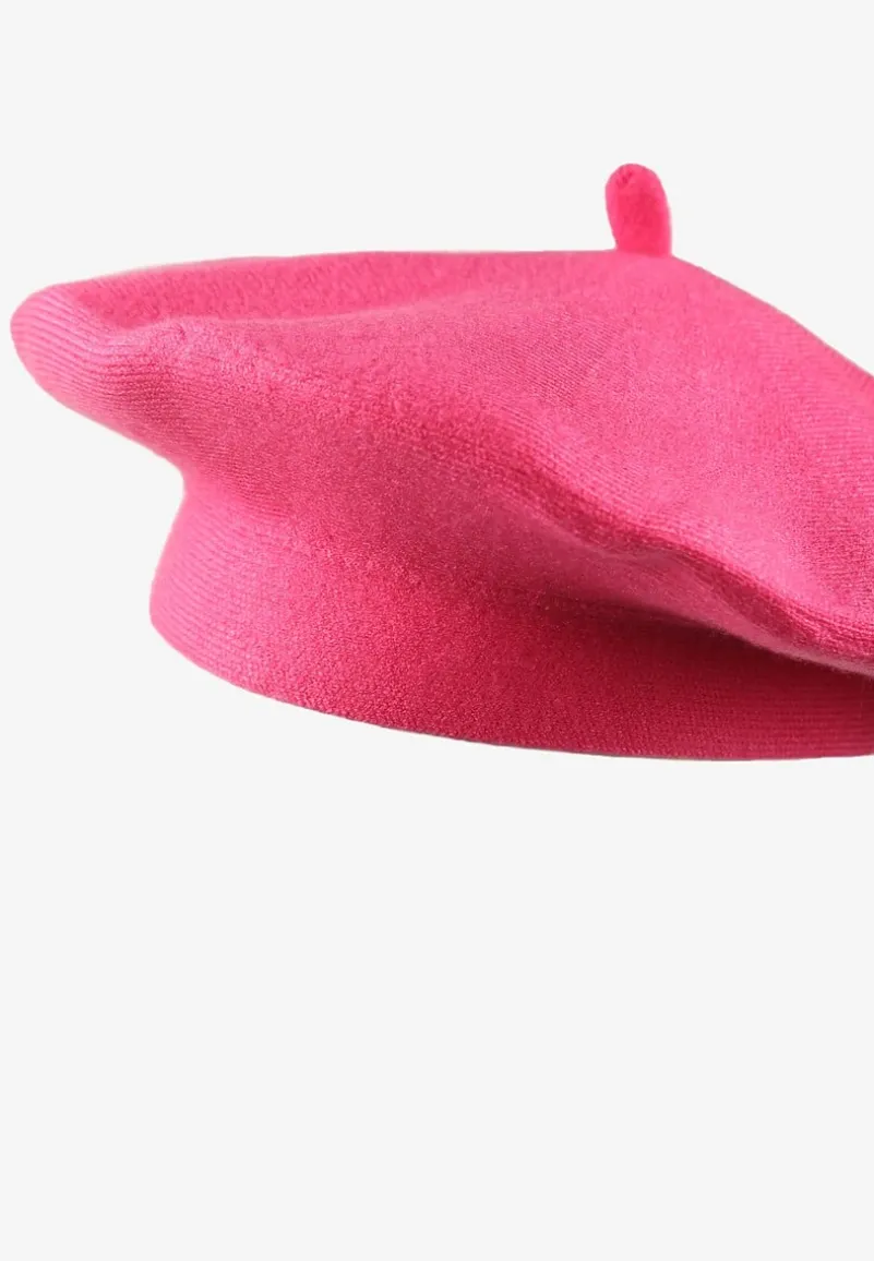 Fuksjowy Klasyczny Beret z Antenką z Bawełną i Kaszmirem Emidora