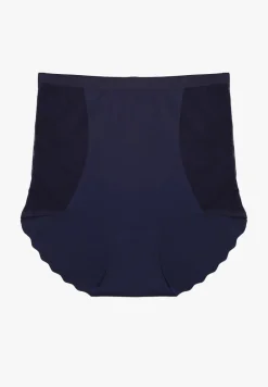 Granatowa Bezszwowa Bielizna modelująca Majtki High Waist Falawena