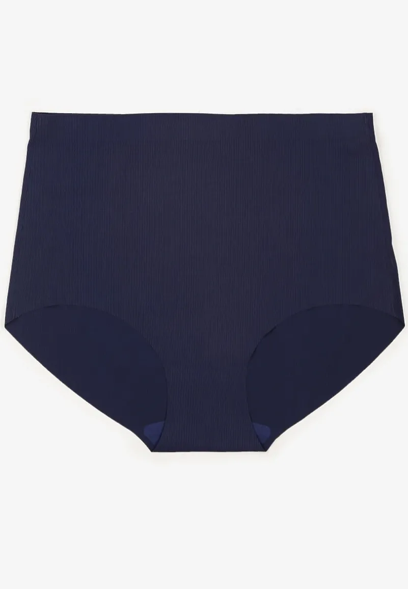 Granatowe Bezszwowe Majtki High Waist Navorila