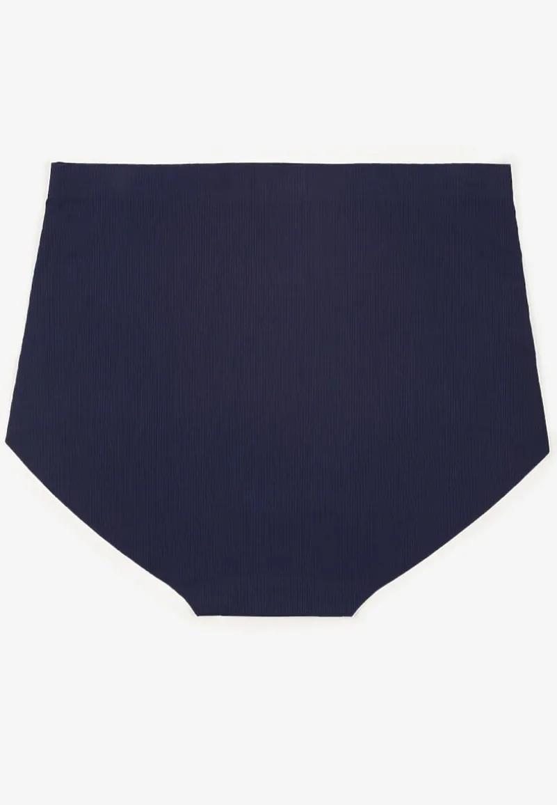 Granatowe Bezszwowe Majtki High Waist Navorila