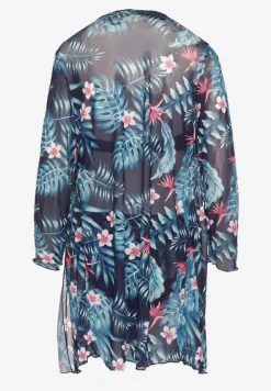 Granatowe Bikini Biustonosz z Wiązaniem i Figi z Dodatkową Siateczkową Narzutką Zarionea