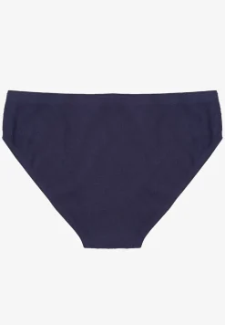 Granatowe Majtki Figi z Bawełny Zdobione Tłoczonym Wzorem Annalesa