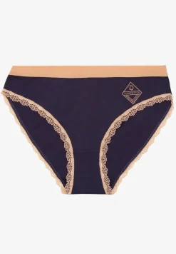 Granatowe Majtki z Bawełny Typu Figi Pilliora