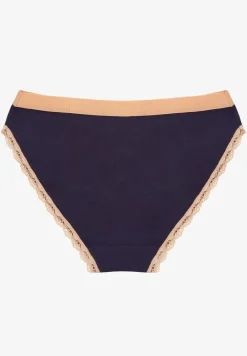 Granatowe Majtki z Bawełny Typu Figi Pilliora