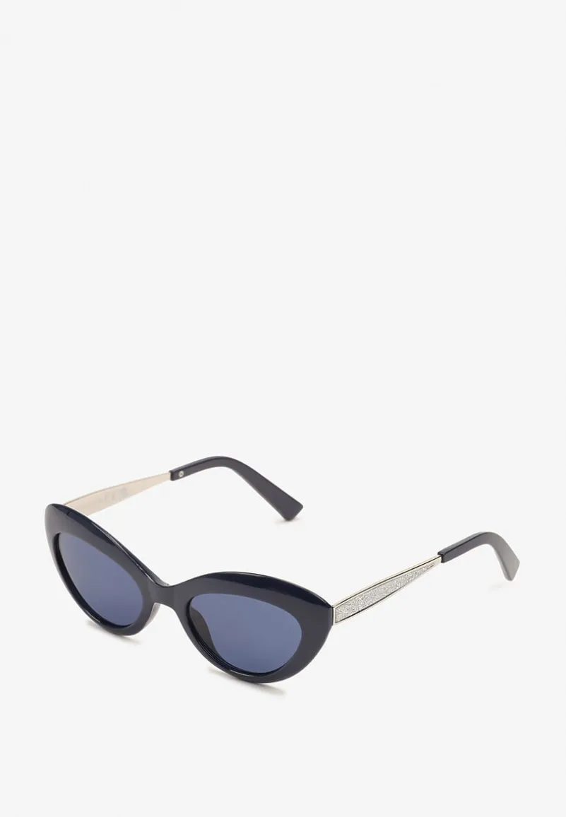 Granatowe Okulary Przeciwsłoneczne o Kocim Kształcie z Filtrem UV Nirivna