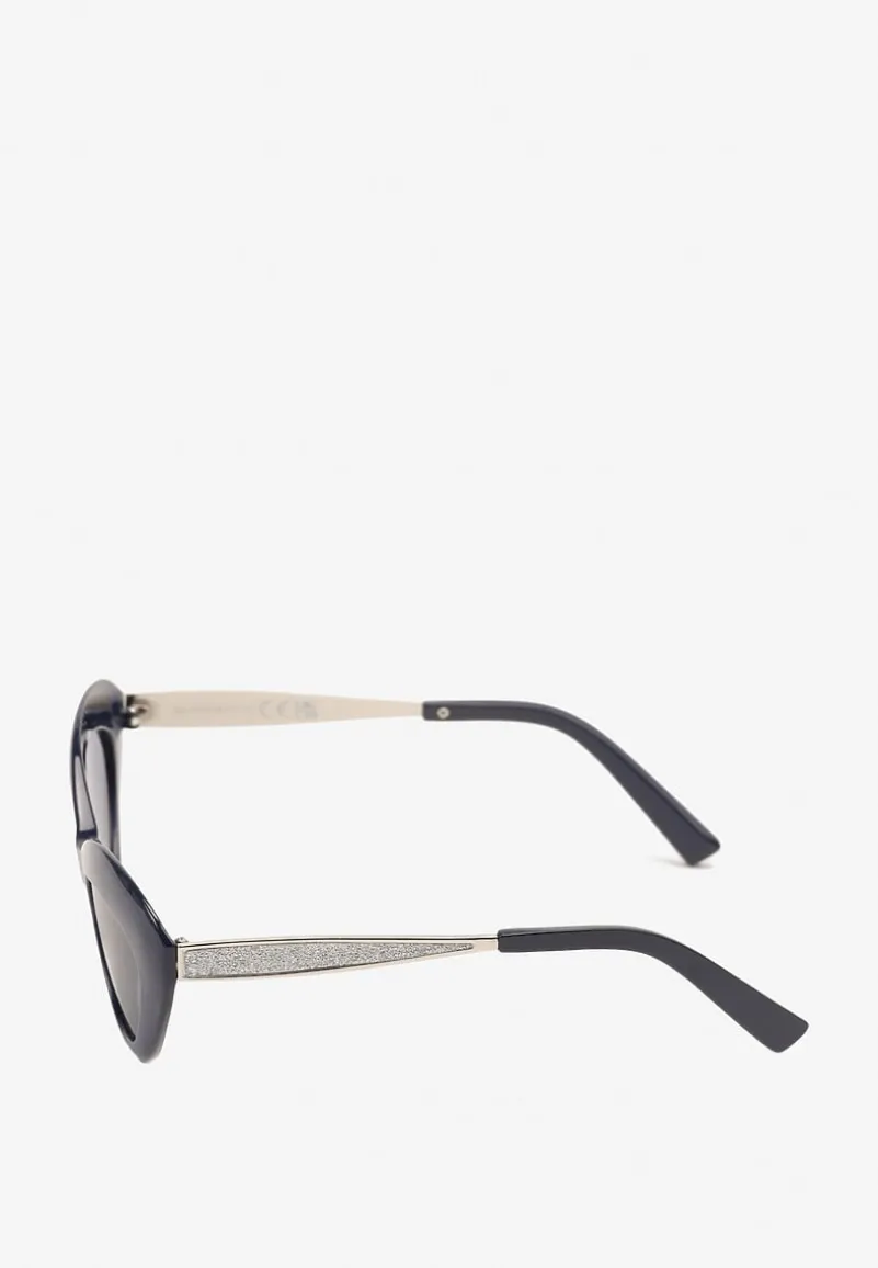 Granatowe Okulary Przeciwsłoneczne o Kocim Kształcie z Filtrem UV Nirivna