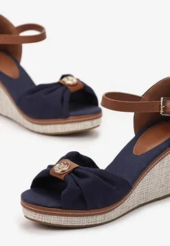 Granatowe Sandały Appedeia