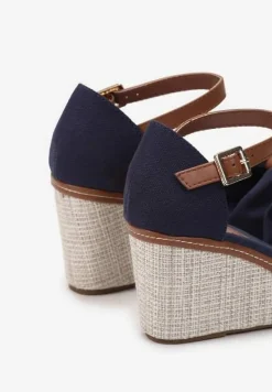 Granatowe Sandały Appedeia