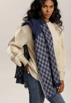 Granatowo-Szary Szalik Symmetry