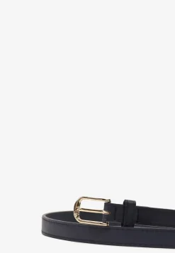 Granatowy Cienki Pasek Zapinany na Półokrągłą Sprzączkę Ranilesa