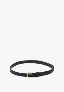 Granatowy Cienki Pasek Zapinany na Półokrągłą Sprzączkę Ranilesa