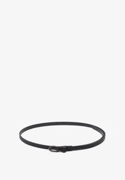 Granatowy Pasek Cienki z Metalową Klamrą Narsil