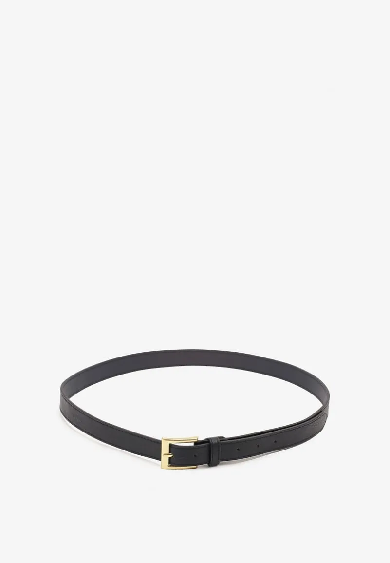 Granatowy Pasek Ozdobiony Metalową Klamrą Nairavina