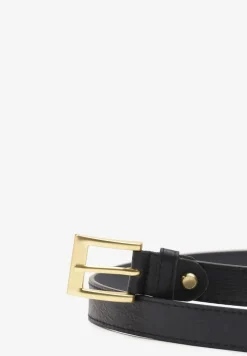 Granatowy Pasek Ozdobiony Metalową Klamrą Nairavina