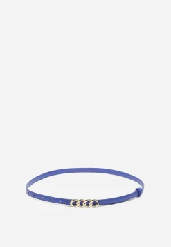Granatowy Pasek z Klamrą Imitującą Łańcuch Uridia