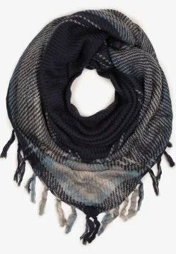 Granatowy Szalik w Paski Sialenni