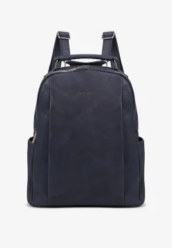 Granatowy Trapezowy Plecak z Dwiema Komorami i Rączką Damilora