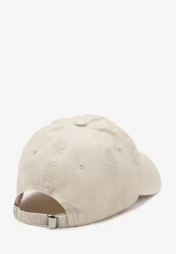 Jasnobeżowa Bawełniana Czapka z Daszkiem Zdobiona Napisem Reitenia