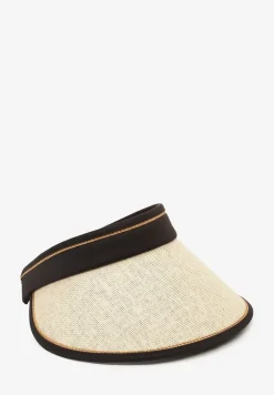 Jasnobeżowa Czapka Daszek z Plecionego Materiału Wykończony Gumką z Regulacją Aevac