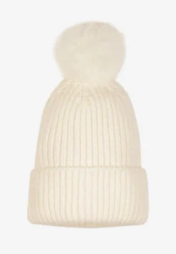 Jasnobeżowa Czapka Ozdobiona Pomponem Seandoriel