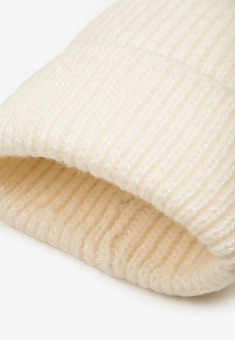 Jasnobeżowa Czapka Ozdobiona Pomponem Seandoriel