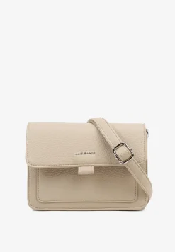 Jasnobeżowa Mała Torebka Listonoszka w Klasycznym Stylu Izrena