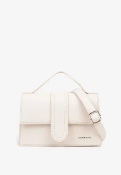 Jasnobeżowa Mała Torebka Listonoszka z Klapą Savirielle