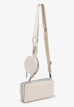 Jasnobeżowa Mała Torebka z Dwiema Komorami i Dodatkowymi Odpinanymi Paskami Sialitha