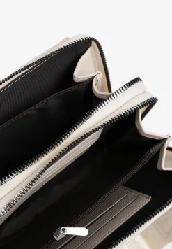 Jasnobeżowa Mała Torebka z Dwiema Komorami i Dodatkowymi Odpinanymi Paskami Sialitha