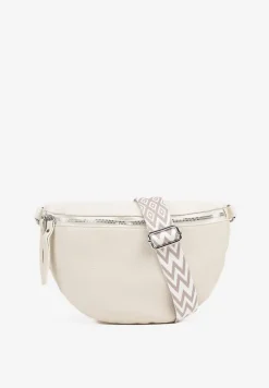 Jasnobeżowa Nerka z Materiałowym Paskiem Ehadeel