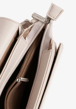 Jasnobeżowa Torebka Typu Listonoszka Ozdobiona Klapą Nidelli