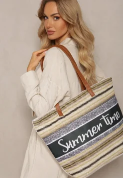 Jasnobeżowa Torebka Typu Shopper na Plażę z Jedną Komorą Gomeissa