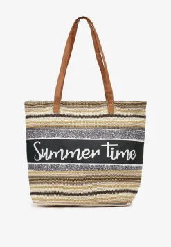 Jasnobeżowa Torebka Typu Shopper na Plażę z Jedną Komorą Gomeissa