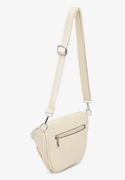 Jasnobeżowa Torebka w Stylu Listonoszki z Ozdobnymi Suwakami Nilanisse