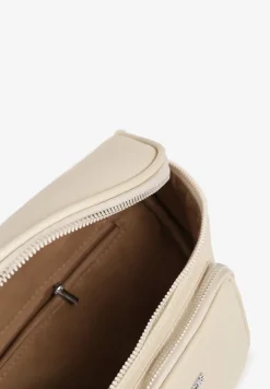 Jasnobeżowa Torebka w Stylu Listonoszki z Ozdobnymi Suwakami Nilanisse