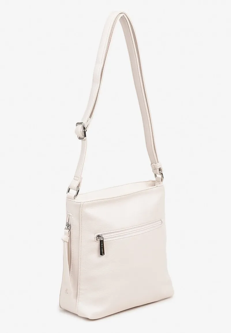 Jasnobeżowa Trapezowa Torebka Listonoszka na Regulowanym Pasku Damivie