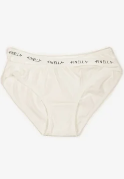 Jasnobeżowe Bawełniane Majtki Figi z Napisami Zeiala