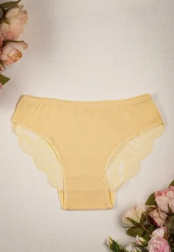 Jasnobeżowe Majtki Figi z Koronką z Tyłu Katriele