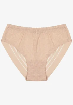 Jasnobeżowe Majtki Typu Figi Ozdobione Paskami Ranmis