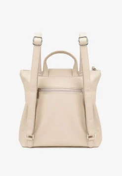 Jasnobeżowy Plecak z Ozdobnym Suwakiem Rivzedi